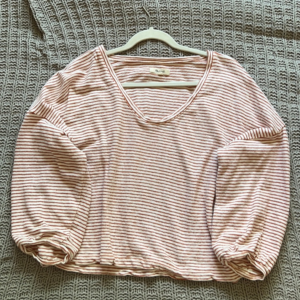 Madewell Round-neck Bubble Sleeve Shirt - XL